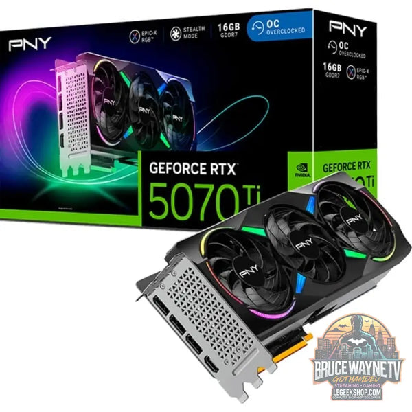 PNY GeForce RTX 5070 Ti ARGB OC, carte graphique DLSS 4, 3x DisplayPort, 1x HDMI 2.1 - PNY