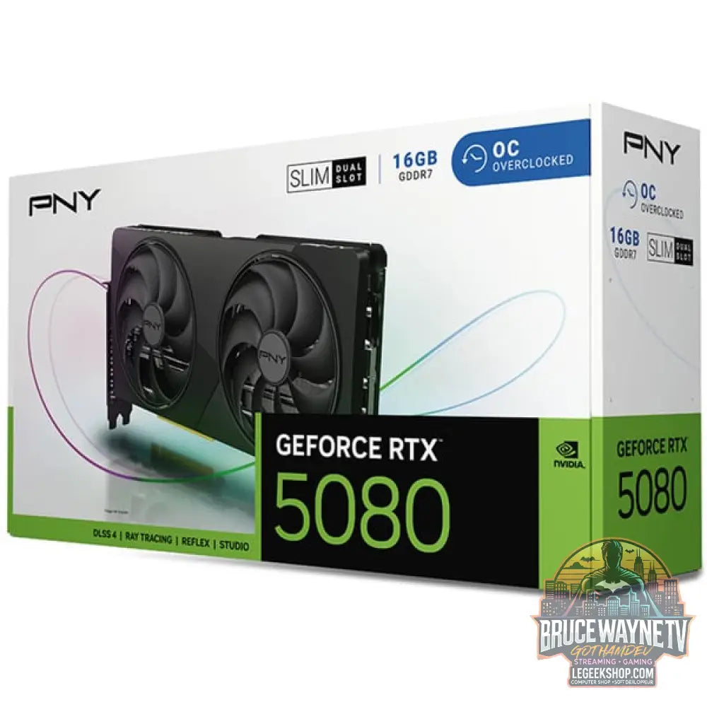 PNY GeForce RTX 5080 Slim OC, carte graphique DLSS 4, 3x DisplayPort, 1x HDMI 2.1 - PNY - vue 13