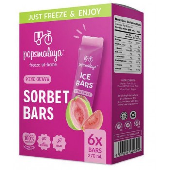 Pops Malaya Sorbet Pink Guava 270 ml x 12