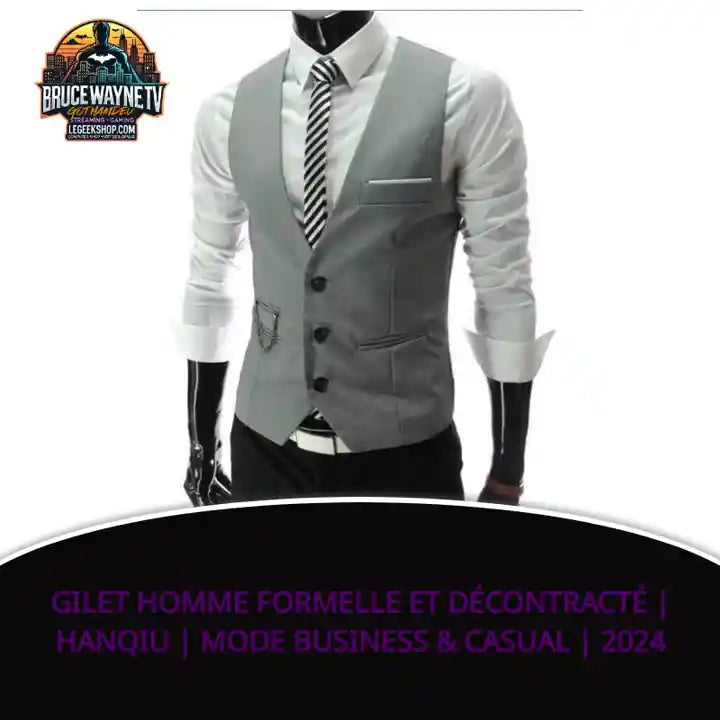 Gilet Homme Formelle et D&eacute;contract&eacute; | HANQIU | Mode Business &amp; Casual | 2024 by@Outfy