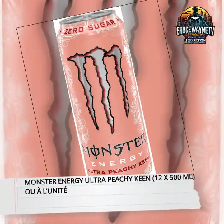 Monster Energy Ultra Peachy Keen (12 x 500 ml) ou &agrave; l'unit&eacute; by@Outfy