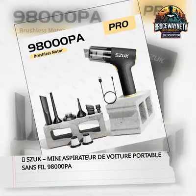 🧹 SZUK &ndash; Mini aspirateur de voiture portable sans fil 98000PA by@Outfy