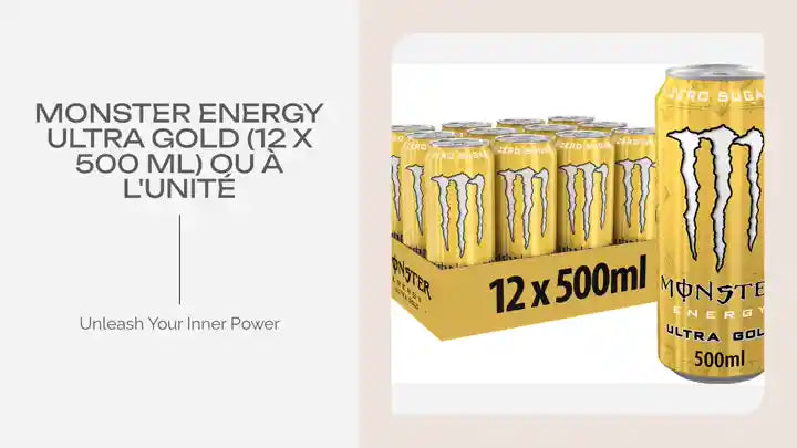 Monster Energy Ultra Gold (12 x 500 ml) ou &agrave; l'unit&eacute; by@Outfy