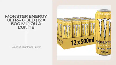 Monster Energy Ultra Gold (12 x 500 ml) ou &agrave; l'unit&eacute; by@Outfy