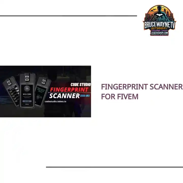 Fingerprint Scanner — détail mod fivem, vue 3, LeGeekShop