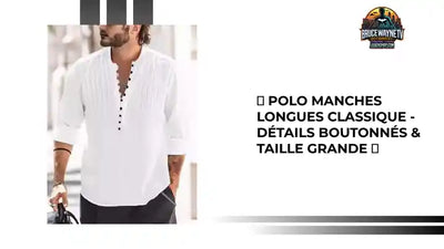 👔 Polo Manches Longues Classique - D&eacute;tails Boutonn&eacute;s & Taille Grande 👔 by@Outfy