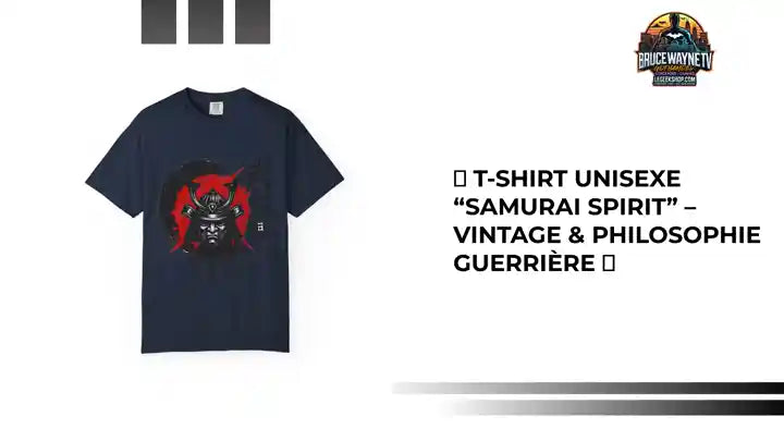 🎮 T-shirt Unisexe &ldquo;Samurai Spirit&rdquo; &ndash; Vintage &amp; Philosophie Guerri&egrave;re 🎮 by@Outfy