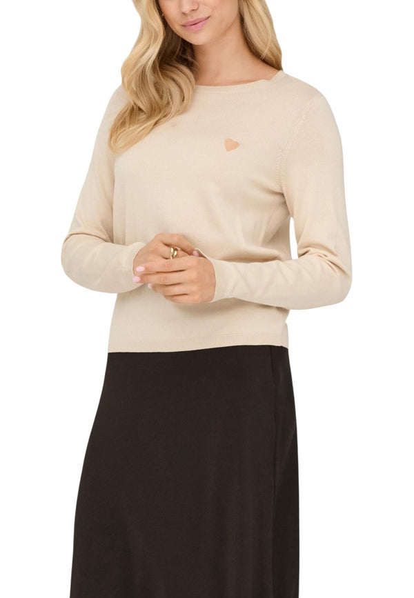 Jacqueline De Yong Pull femme — beige