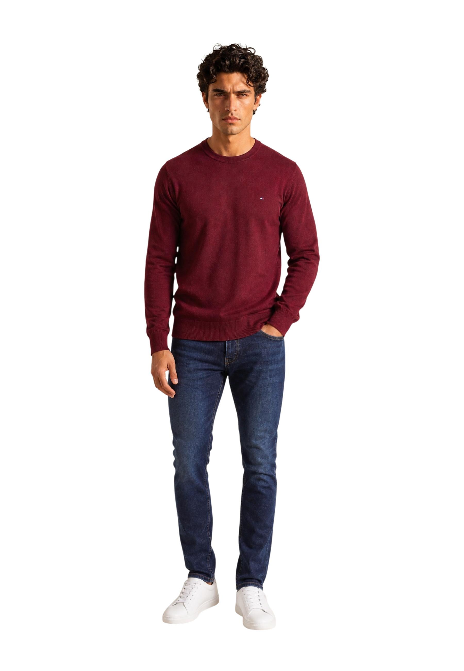 Tommy Hilfiger Pull homme — bordeaux