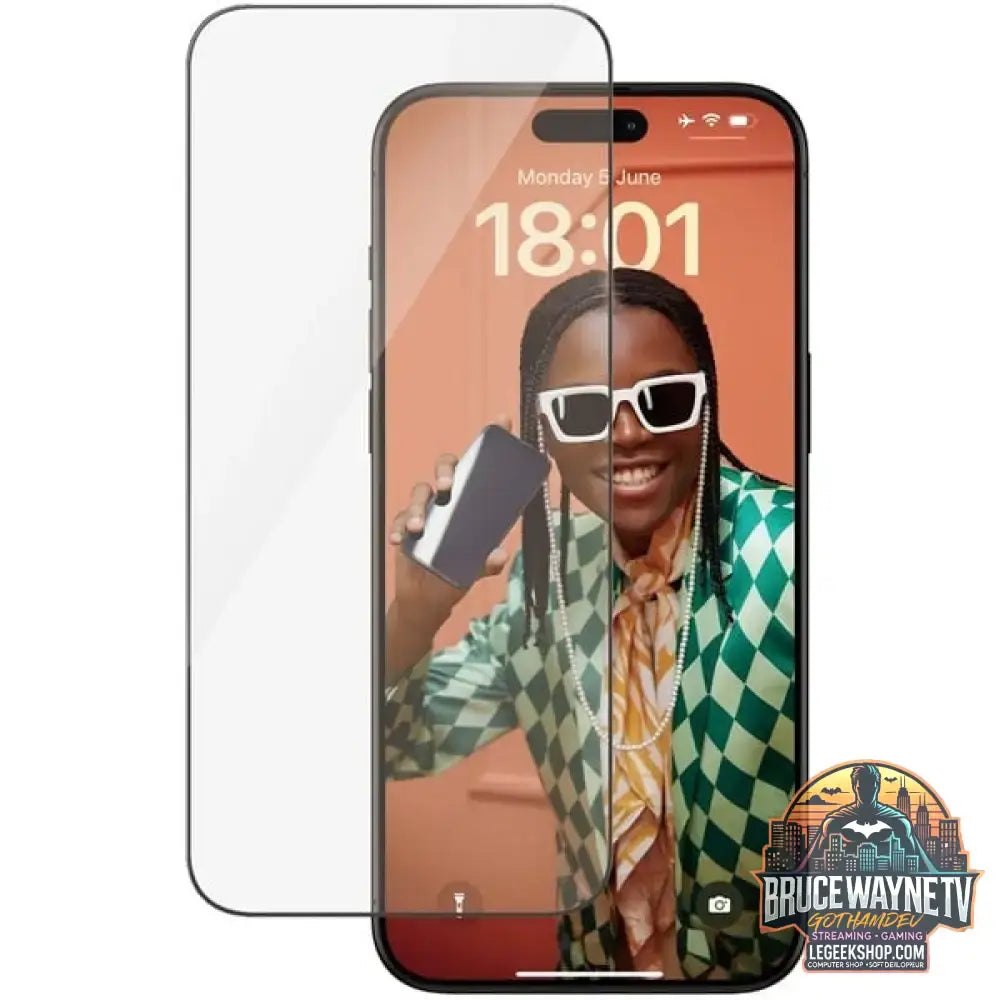 PanzerGlass Displayschutz, Schutzfolie transparent/schwarz, iPhone 15 Pro Max, EasyAligner - PanzerGlass - vue 3
