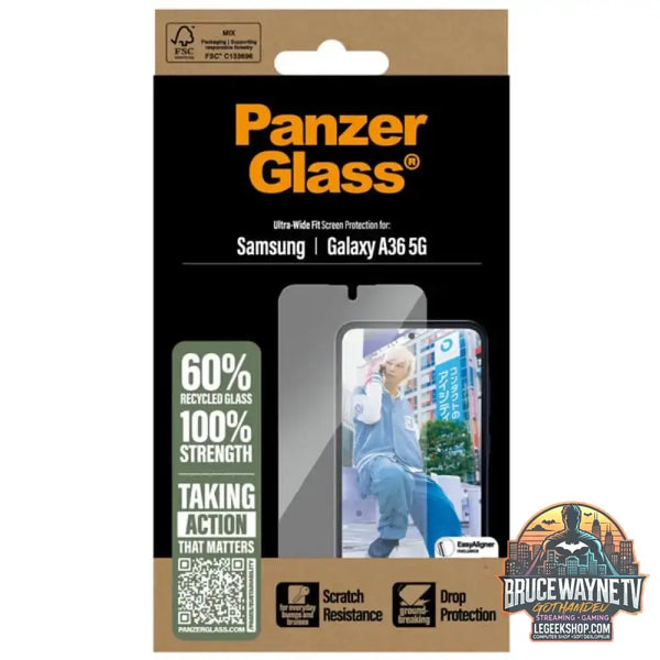 PanzerGlass Displayschutz Ultra-Wide Fit, Schutzfolie transparent, Samsung Galaxy A36 5G, EasyAligner - PanzerGlass