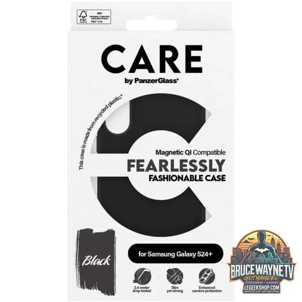 PanzerGlass Fearlessly Fashionable Case, Handyhülle schwarz, Samsung Galaxy S24+, QI-kompatibel - PanzerGlass