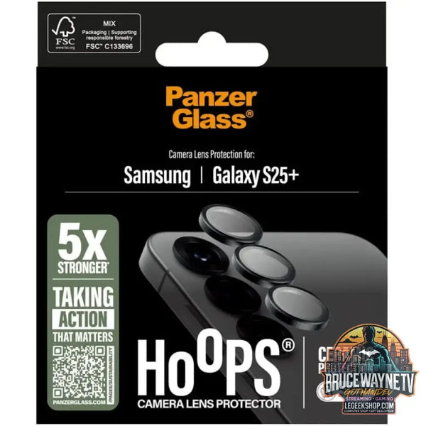 PanzerGlass Hoops Ceramic Kameraschutz, Schutzfolie schwarz, Samsung Galaxy S25+ - PanzerGlass