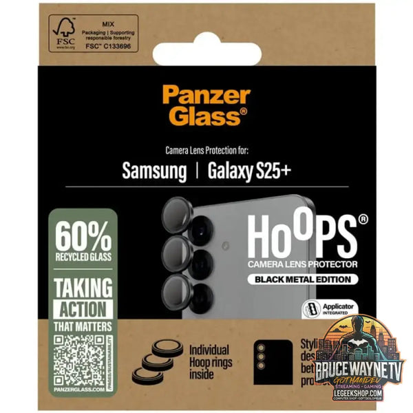 PanzerGlass Hoops Kameraschutz, Schutzfolie schwarz, Samsung Galaxy S25+ - PanzerGlass