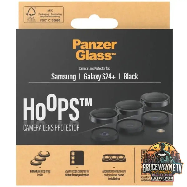 PanzerGlass Hoops Kameraschutz, Schutzfolie schwarz/transparent, Samsung Galaxy S24 Plus - PanzerGlass