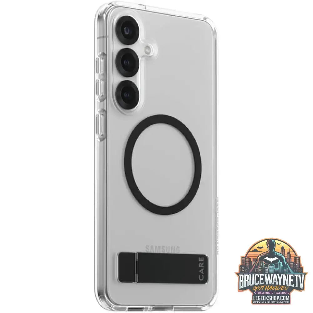 PanzerGlass Kickstand Case, Handyhülle transparent/schwarz, Samsung Galaxy S25+, QI-kompatibel - PanzerGlass - vue 3