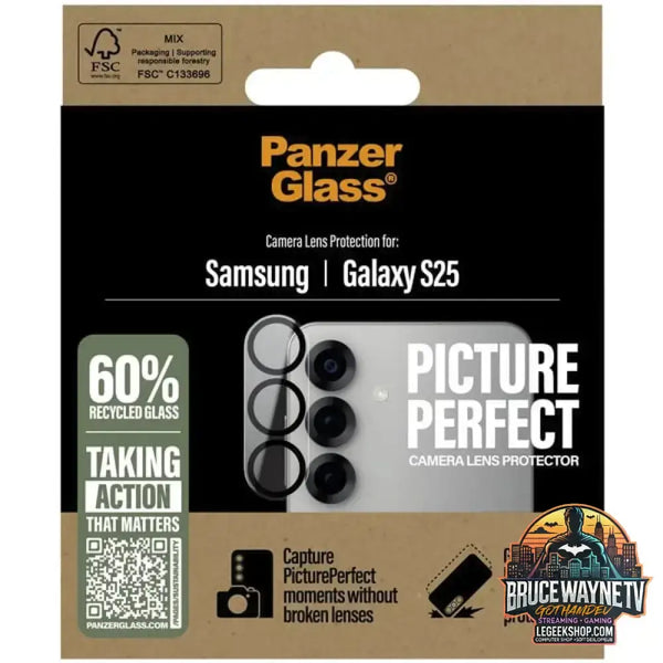 PanzerGlass PicturePerfect Kameraschutz, Schutzfolie transparent/schwarz, Samsung Galaxy S25 - PanzerGlass