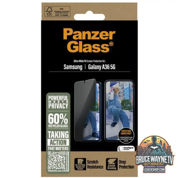 PanzerGlass Privacy Displayschutz Ultra-Wide Fit, Schutzfolie transparent, Samsung Galaxy A36 5G - PanzerGlass