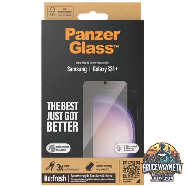 PanzerGlass Ultra-Wide Fit, Schutzfolie transparent, Samsung Galaxy S24 Plus, EasyAligner - PanzerGlass