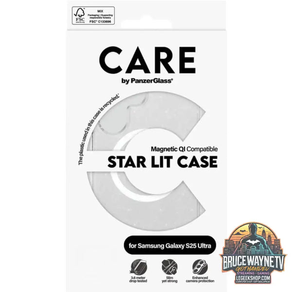 PanzerGlass Urban Combat Star Lit Case, Handyhülle transparent/weiß, Samsung Galaxy S25 Ultra, QI-kompatibel - PanzerGlass