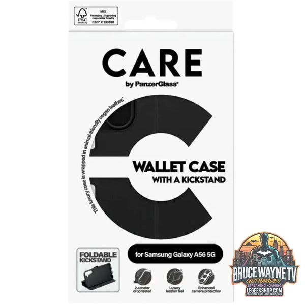 PanzerGlass Wallet Case mit Kickstand, Handyhülle schwarz, Samsung Galaxy A56 5G - PanzerGlass