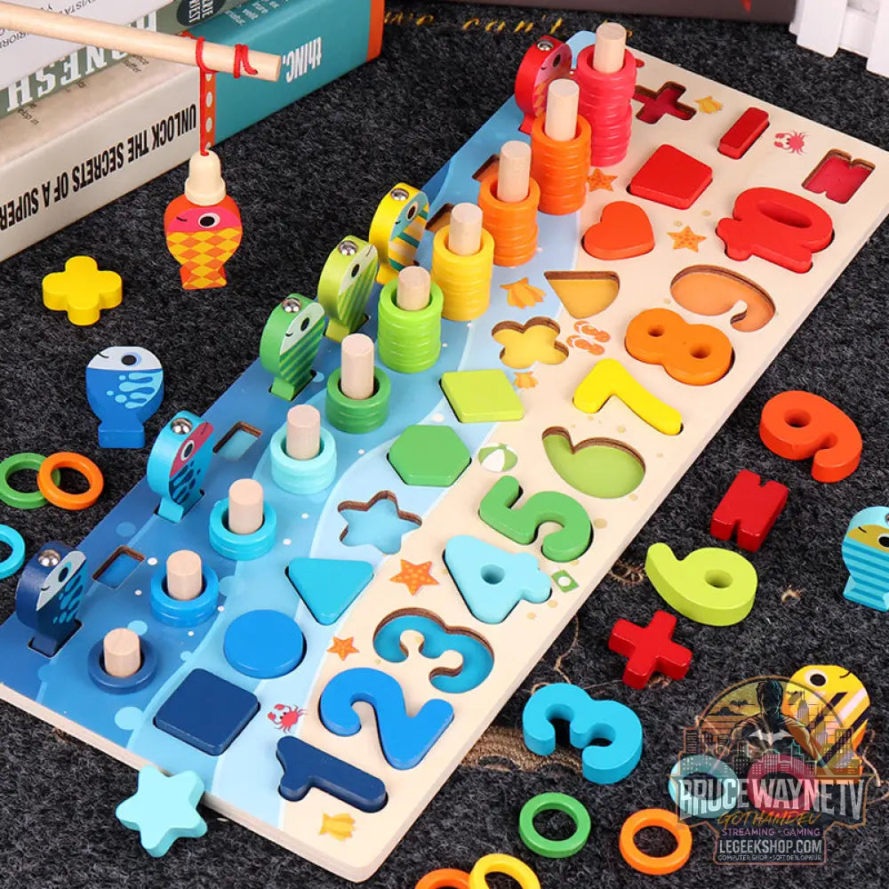Puzzle 3D Alphabet Chiffres Bébé Éducatif Géométrique Coloré - Ocean blue / Q2pcs - Jouets Bébé