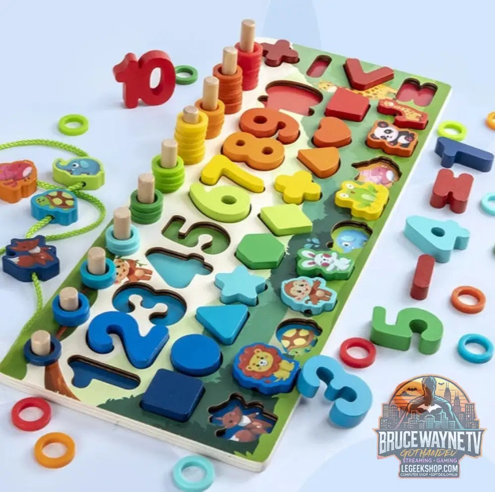 Puzzle 3D Alphabet Chiffres Bébé Éducatif Géométrique Coloré - Thick Forest Beads / Q1pc - Jouets Bébé