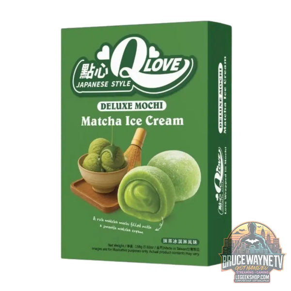 QLove Deluxe Matcha Ice Cream Mochi mochi saveur matcha de 168 g (Pack de 24) - Snacks & boissons importés