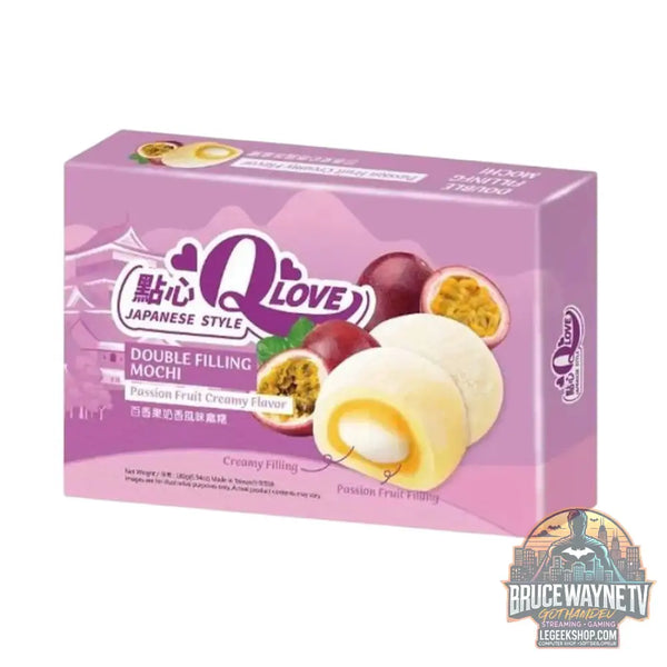 QLove Passion Fruit Creamy Double Filling Mochi mochi fourrés saveur fruit de la passion de 180g (Pack de 24) - Snacks
