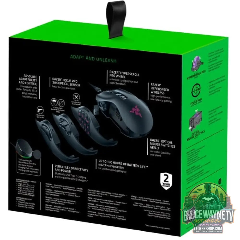 Razer Naga V2 Pro, souris gaming - vue 15