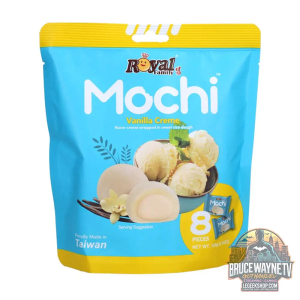 Royal Family Mochi Crème Vanille mochi au goût de vanille de 120g (Paquet de 12) - Snacks & boissons importés