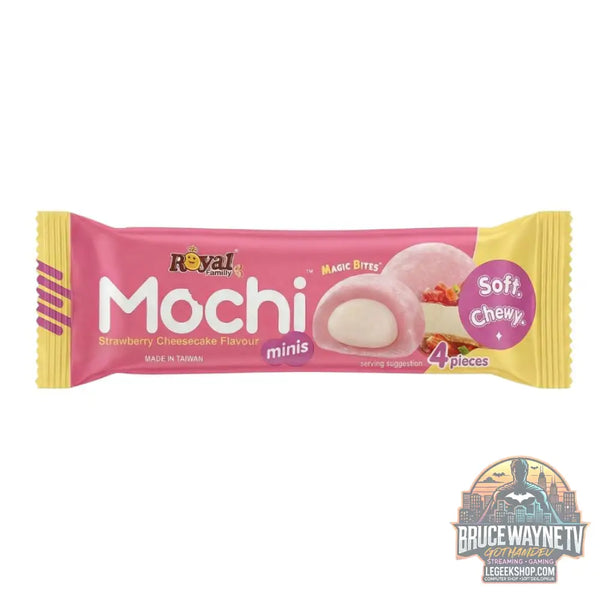 Royal Family Mochi Minis Cheesecake à la fraise mochi au goût de cheesecake à la fraise de 40g (Paquet de 12) - Snacks