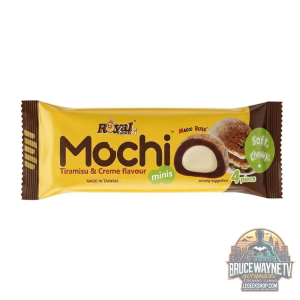 Royal Family Mochi Minis Tiramisu & Crème mochi saveur tiramisu de 40g (Boîte de 12) - Snacks & boissons importés