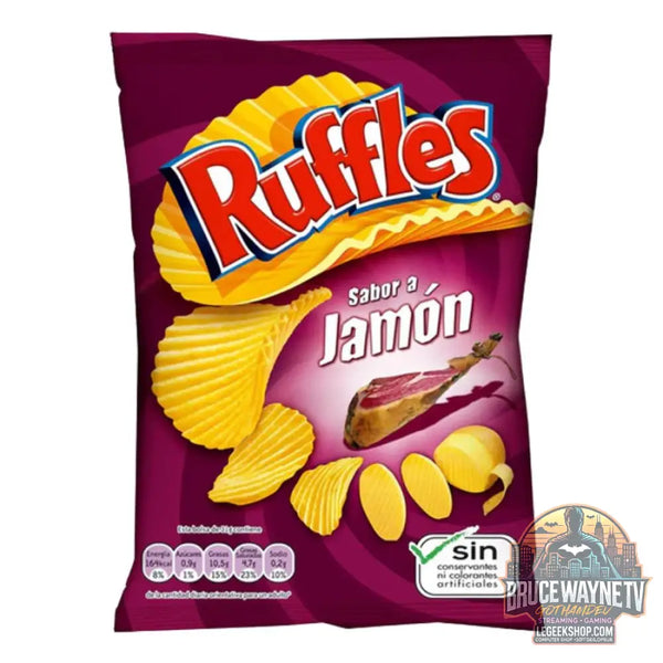 Ruffles Jamon chips au goût de jambon de 150g (Lot de 19) - Snacks & boissons importés