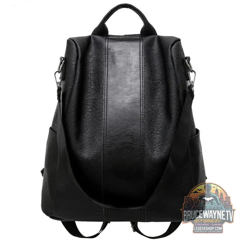 🎒 Sac à Dos Femme Grande Capacité Cuir PU Élégant 2025 🎒 - Black - Sac à Dos Femme