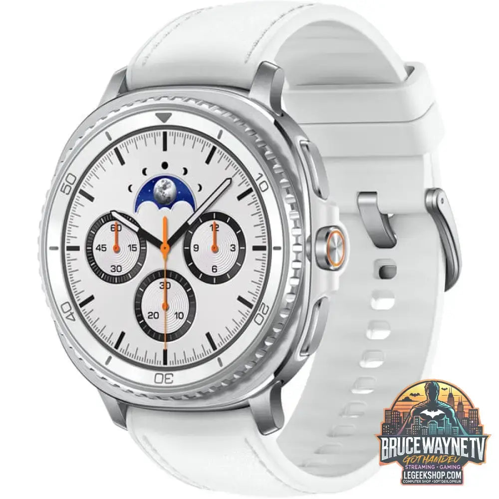 Samsung Galaxy Watch8 Classic, Smartwatch weiß, 46mm, Bluetooth, Hybrid-Armband - Samsung - vue 3