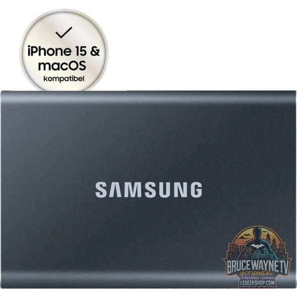 Samsung Portable SSD T7 1TB, Externe SSD gris, USB-C 3.2 Gen 2 (10 Gbit/s), extern - Samsung