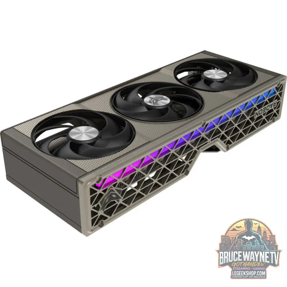SAPPHIRE Radeon RX 9060 XT NITRO+ 16GB, carte graphique gris - SAPPHIRE - vue 4