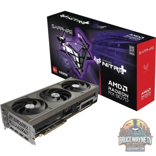 SAPPHIRE Radeon RX 9070 Nitro+ Gaming OC, carte graphique gris, RDNA4, GDDR6, 2x DisplayPort, 2x HDMI 2.1 - SAPPHIRE