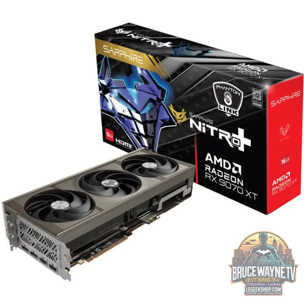 SAPPHIRE Radeon RX 9070 XT Nitro+ Phantom Link OC, carte graphique argent, RDNA4, GDDR6, 2x DisplayPort, 2x HDMI 2.1 - SAPPHIRE