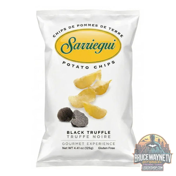 Sarriegui Chips de pommes de terre Truffe Noire chips saveur truffe de 125g (Pack de 10) - Snacks & boissons importés