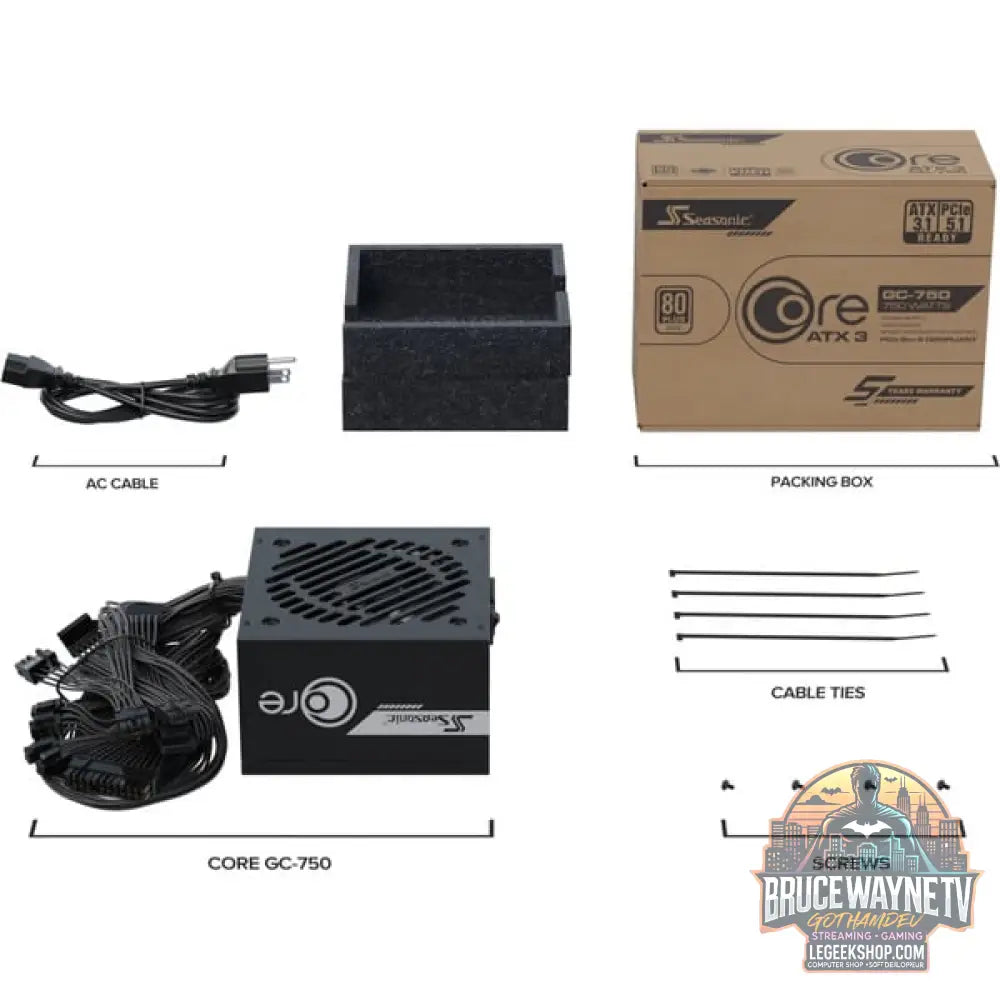 Seasonic CORE GC-750 ATX3.1, alimentation PC - Seasonic - vue 6
