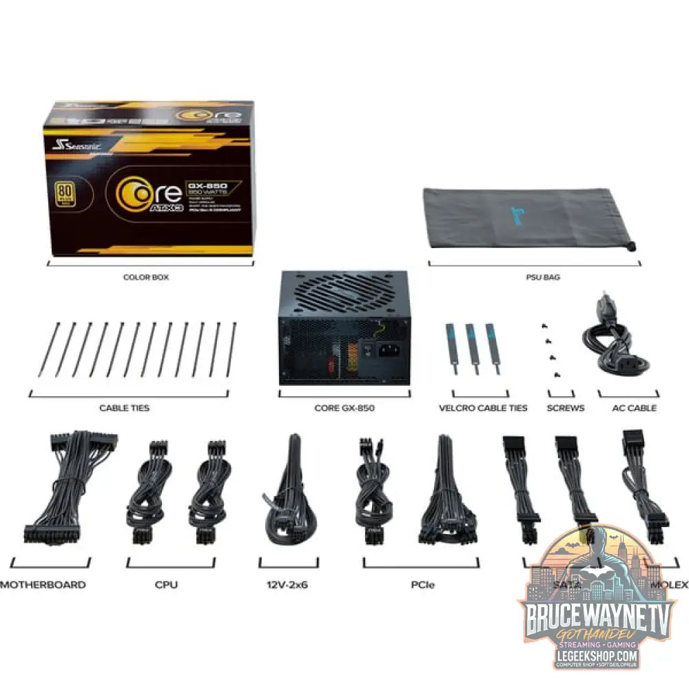 Seasonic CORE GX-850-V2 850W, alimentation PC - Seasonic - vue 9