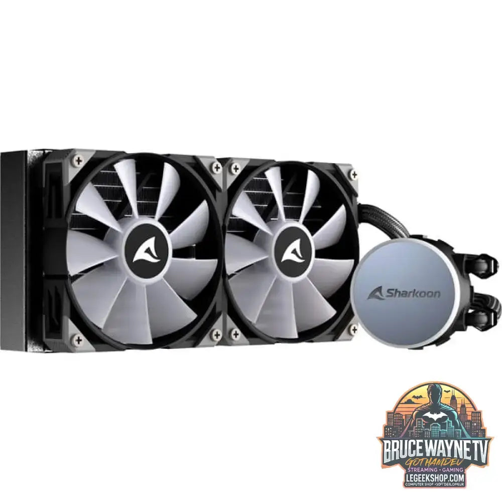 Sharkoon S70 RGB AIO 240mm, Wasserkühlung schwarz - Sharkoon - vue 3