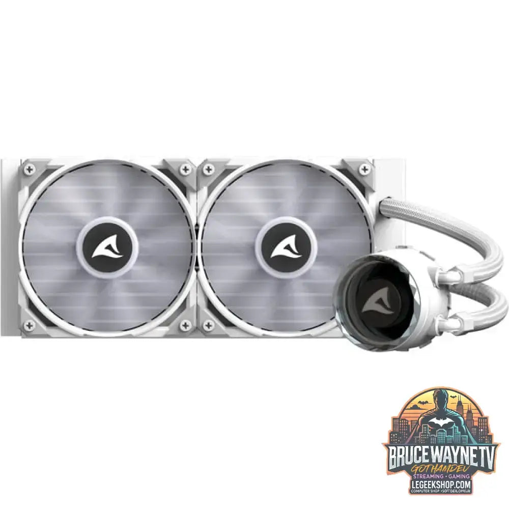 Sharkoon S80 RGB White AIO 240mm, Wasserkühlung weiß - Sharkoon - vue 9