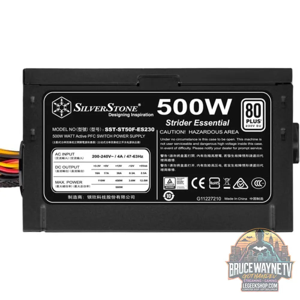 SilverStone SST-ST50F-ES230 v2.0 500W, alimentation PC - SilverStone - vue 3