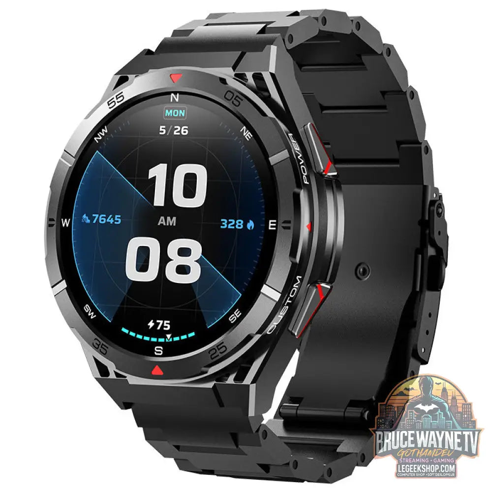 Smartwatch Montre Connectée Appels Bluetooth GPS Double Bande - Gray Steel - Smartwatch