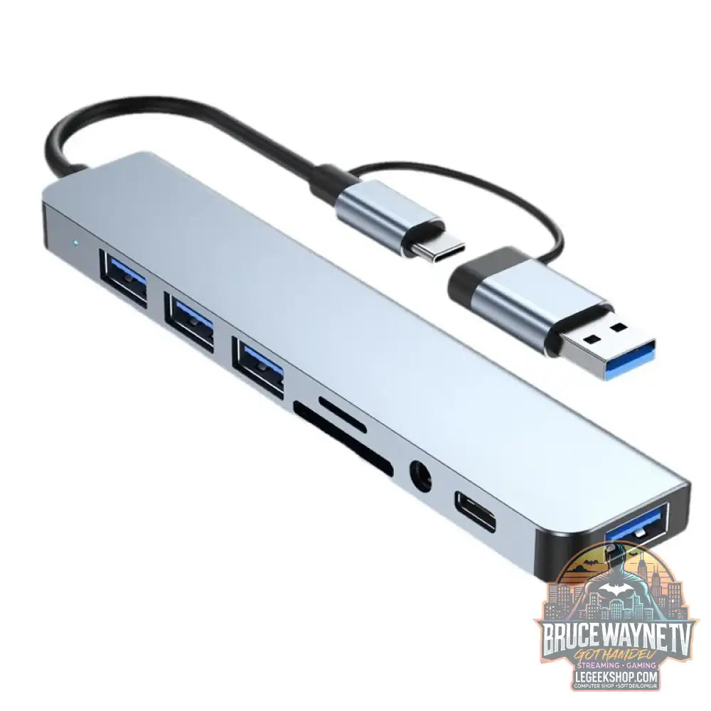 Station d’Accueil HUB USB + Type C 8 en 2 - 8 IN 2 - Hub USB