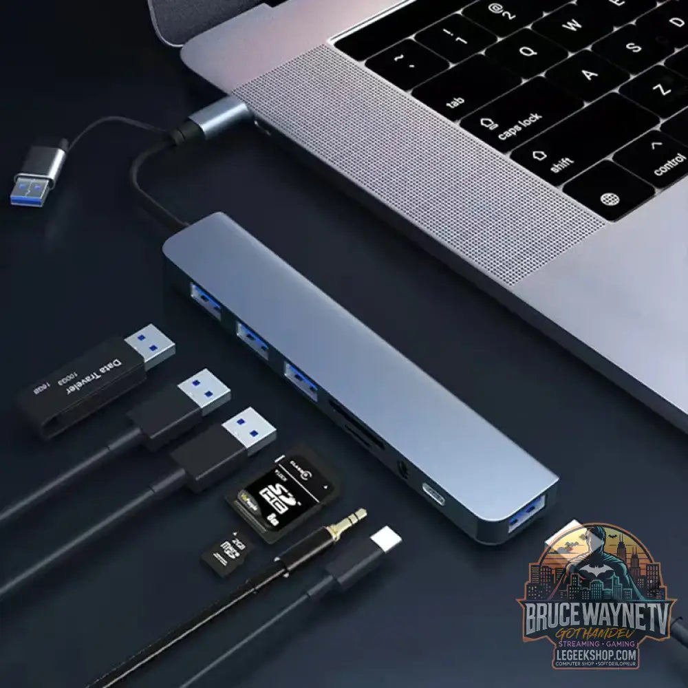 Station d’Accueil HUB USB + Type C 8 en 2 - 8 IN 2 - Hub USB