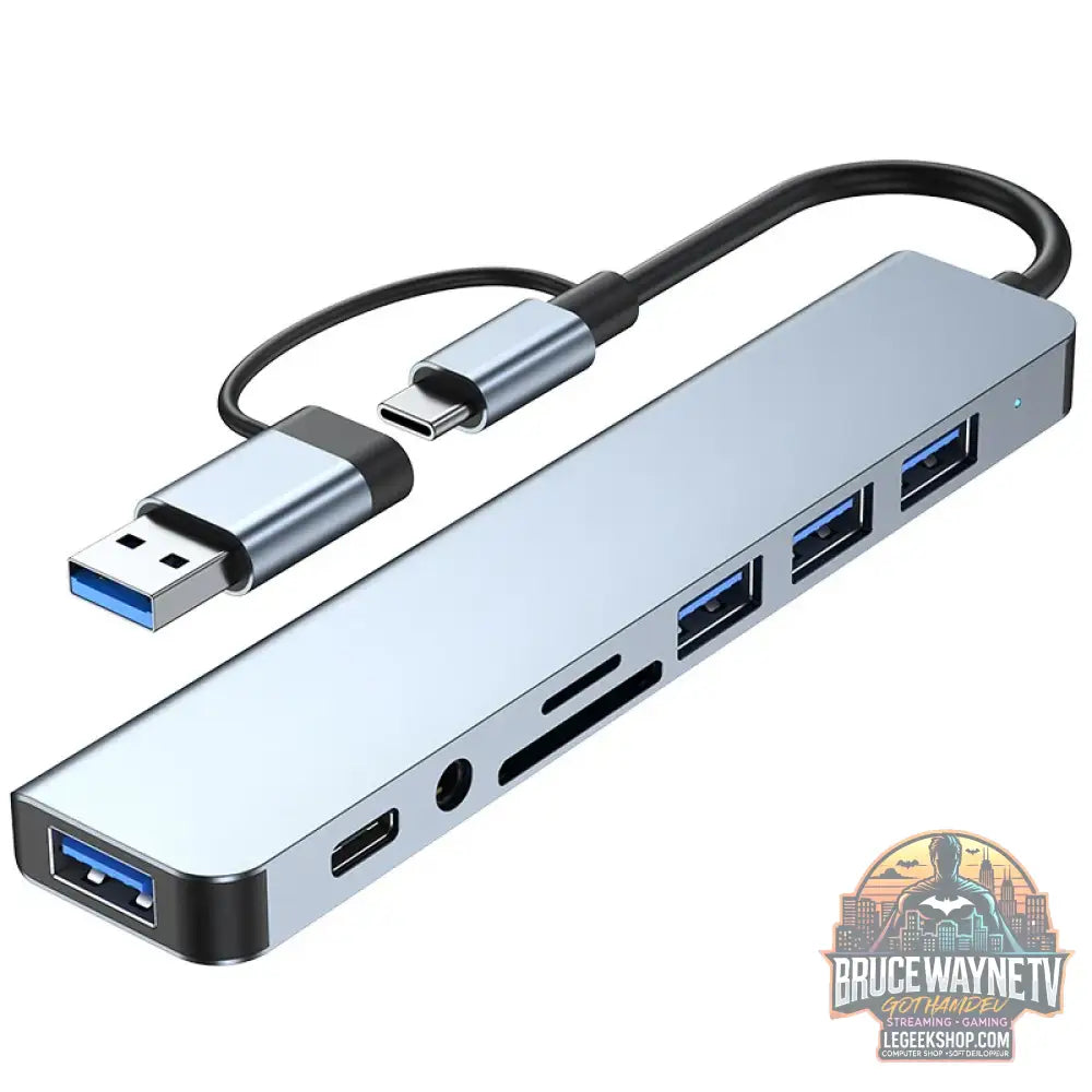 Station d’Accueil HUB USB + Type C 8 en 2 - 8 IN 2 - Hub USB